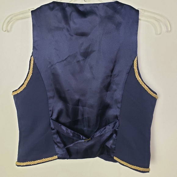 Jack by BB Dakota Military Costume Vest Navy Sz. S - Picture 2 of 8